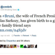 Illustration for article titled Carla Bruni Sarkozy Gives Birth To Baby Girl